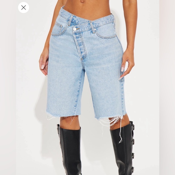 Light Blue Denim Jorts - Picture 2 of 5